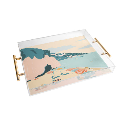 Valeria Frustaci Beach of Positano in Italy Acrylic Tray