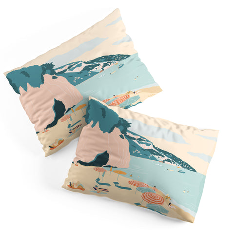 Valeria Frustaci Beach of Positano in Italy Pillow Shams