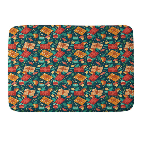 Valeria Frustaci Christmas pattern Memory Foam Bath Mat