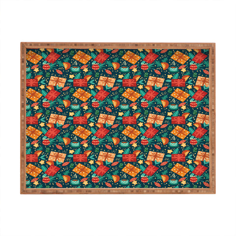 Valeria Frustaci Christmas pattern Rectangular Tray