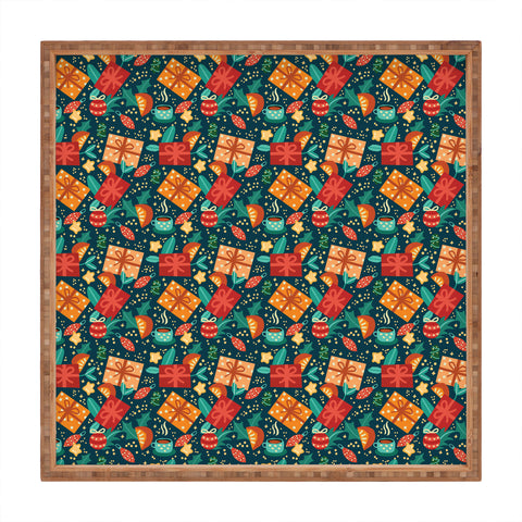 Valeria Frustaci Christmas pattern Square Tray