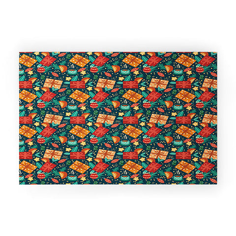 Valeria Frustaci Christmas pattern Welcome Mat