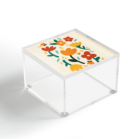 Valeria Frustaci Colorful fall flowers Acrylic Box