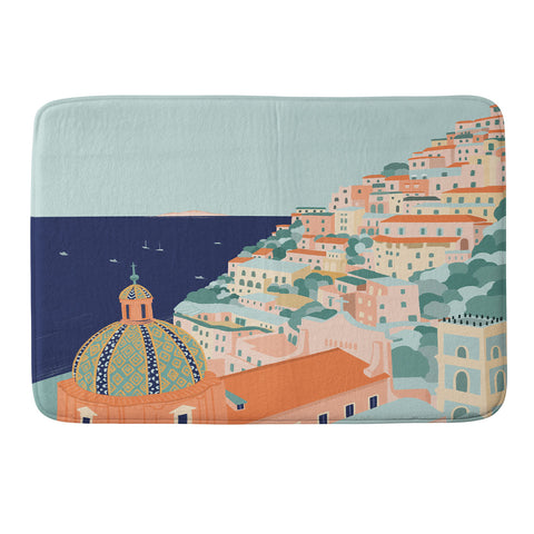 Valeria Frustaci Positano in Italy Memory Foam Bath Mat