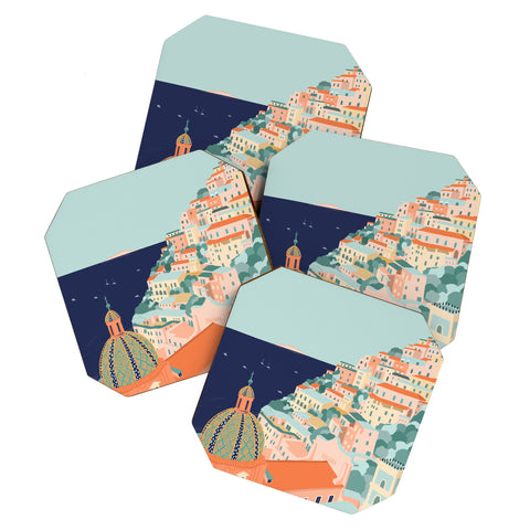 Valeria Frustaci Positano in Italy Coaster Set