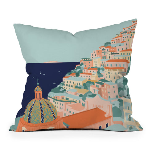Valeria Frustaci Positano in Italy Throw Pillow