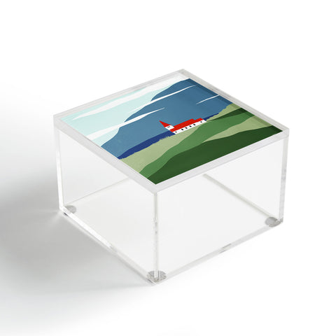 Valeria Frustaci Red roof in Iceland Acrylic Box