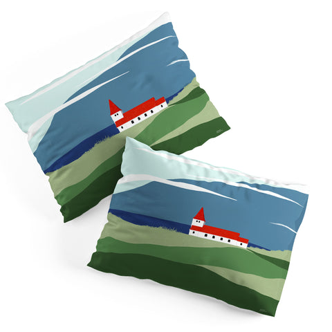 Valeria Frustaci Red roof in Iceland Pillow Shams