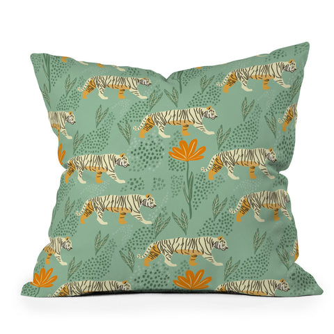 Valeria Frustaci The tiger pattern Outdoor Throw Pillow