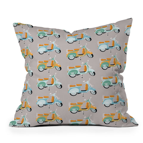Valeria Frustaci Vespa I Outdoor Throw Pillow
