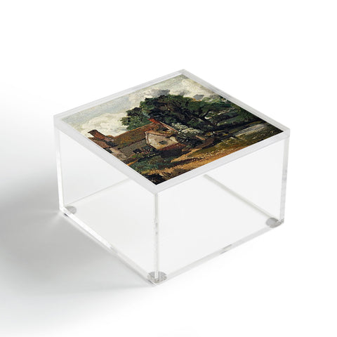 Viktorius Art Vintage painting of a house Acrylic Box