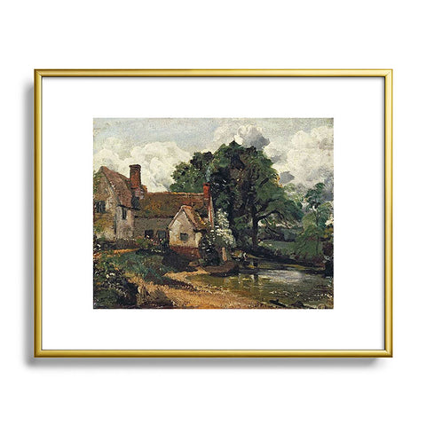 Viktorius Art Vintage painting of a house Metal Framed Art Print