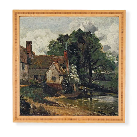 Viktorius Art Vintage painting of a house Framed Wall Art