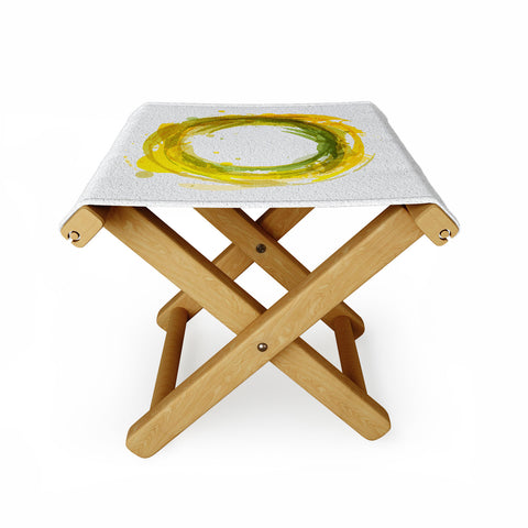 Viviana Gonzalez Abstract Circle 1 Folding Stool