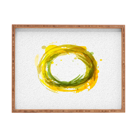 Viviana Gonzalez Abstract Circle 1 Rectangular Tray