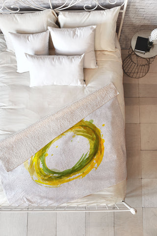 Viviana Gonzalez Abstract Circle 1 Fleece Throw Blanket