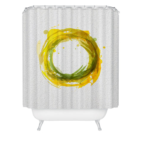 Viviana Gonzalez Abstract Circle 1 Shower Curtain