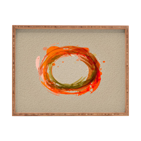 Viviana Gonzalez Abstract Circle 2 Rectangular Tray