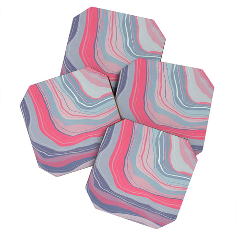 Viviana Gonzalez Agate Inspired Abstract 02 Coaster Set