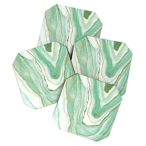 Viviana Gonzalez Agate Inspired Watercolor 07 Coaster Set