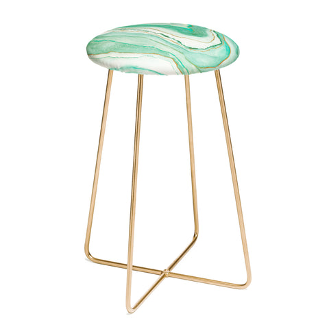 Viviana Gonzalez Agate Inspired Watercolor 07 Counter Stool