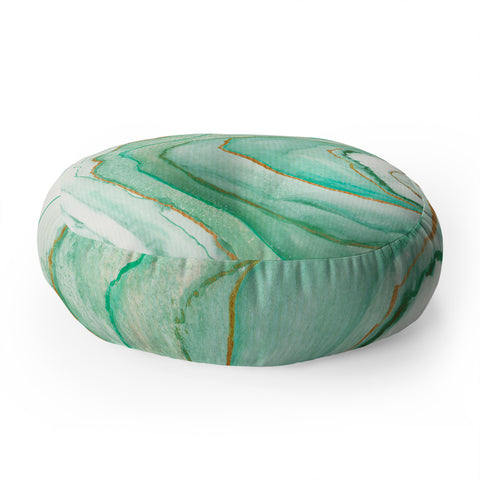 Viviana Gonzalez Agate Inspired Watercolor 07 Floor Pillow Round