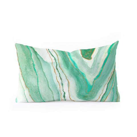 Viviana Gonzalez Agate Inspired Watercolor 07 Oblong Throw Pillow