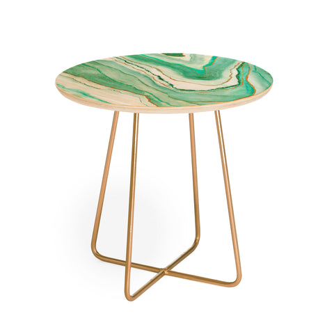 Viviana Gonzalez Agate Inspired Watercolor 07 Round Side Table