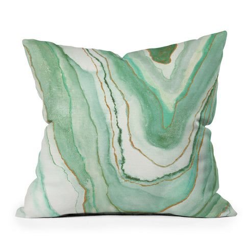 Viviana Gonzalez Agate Inspired Watercolor 07 Outdoor Throw Pillow