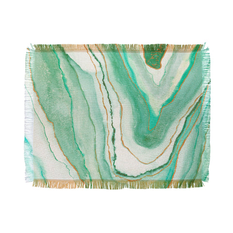 Viviana Gonzalez Agate Inspired Watercolor 07 Throw Blanket