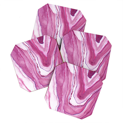 Viviana Gonzalez Agate Inspired Watercolor 08 Coaster Set