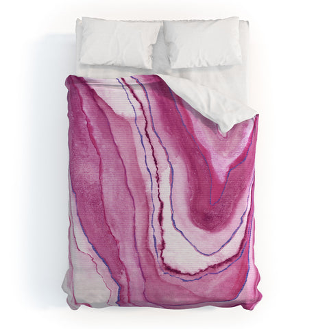 Viviana Gonzalez Agate Inspired Watercolor 08 Duvet Cover