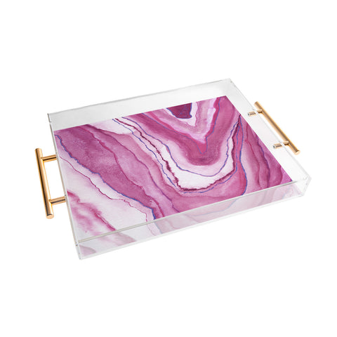 Viviana Gonzalez Agate Inspired Watercolor 08 Acrylic Tray