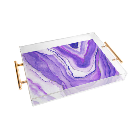 Viviana Gonzalez Agate Inspired Watercolor 09 Acrylic Tray