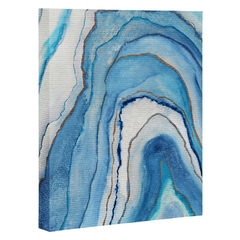 Viviana Gonzalez AGATE Inspired Watercolor Abstract 02 Art Canvas