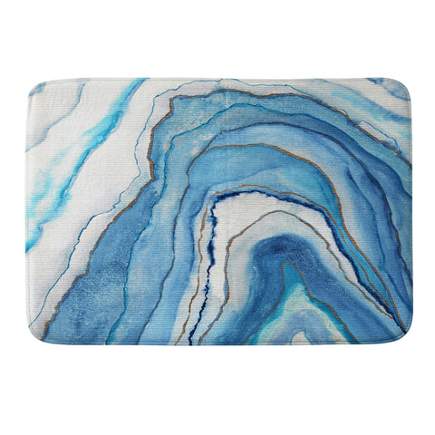 Viviana Gonzalez AGATE Inspired Watercolor Abstract 02 Memory Foam Bath Mat