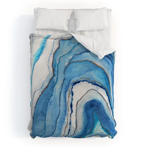 Viviana Gonzalez AGATE Inspired Watercolor Abstract 02 Duvet Cover