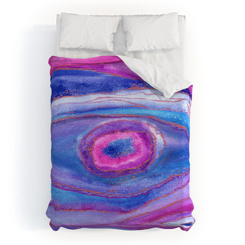 Viviana Gonzalez AGATE Inspired Watercolor Abstract 05 Duvet Cover