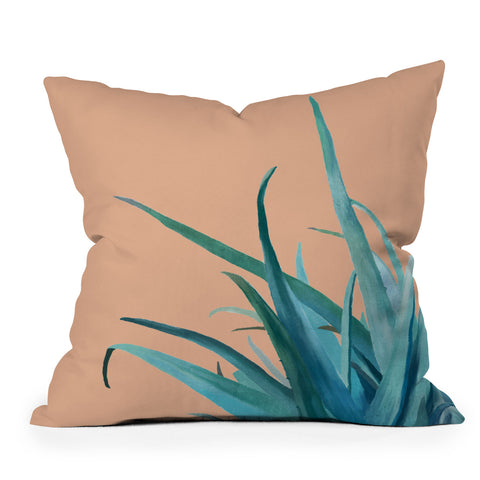 Viviana Gonzalez Aloe Vera 03 Outdoor Throw Pillow