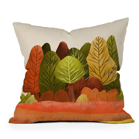 Viviana Gonzalez Autumn landscape 1 Outdoor Throw Pillow