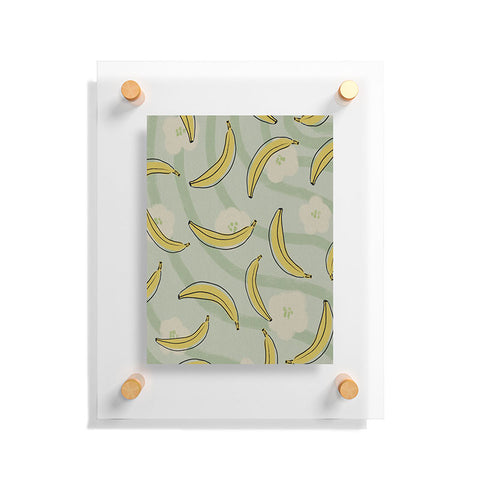 Viviana Gonzalez Banana And Flowers Floating Acrylic Print