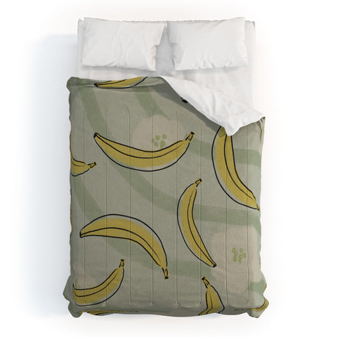 Viviana Gonzalez Banana And Flowers Comforter