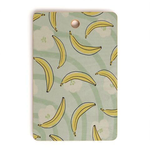 Viviana Gonzalez Banana And Flowers Cutting Board Rectangle