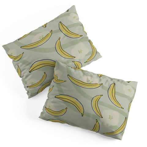 Viviana Gonzalez Banana And Flowers Pillow Shams