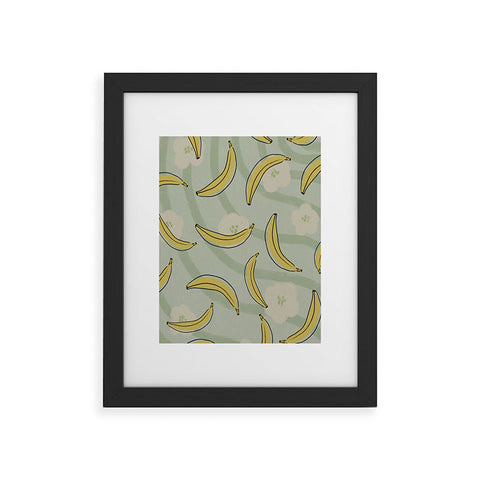 Viviana Gonzalez Banana And Flowers Framed Art Print