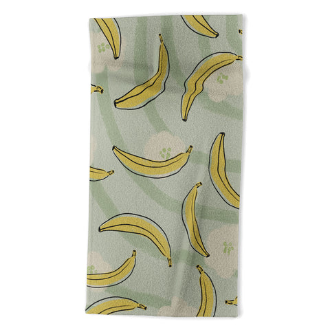 Viviana Gonzalez Banana And Flowers Beach Towel