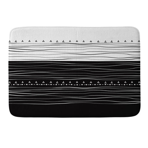 Viviana Gonzalez Black and white collection 01 Memory Foam Bath Mat