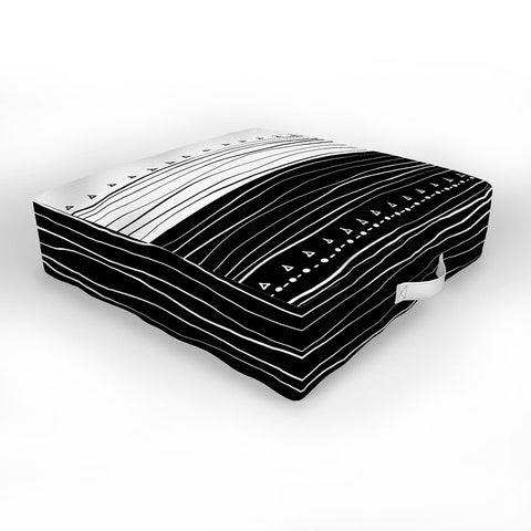 Viviana Gonzalez Black and white collection 01 Outdoor Floor Cushion