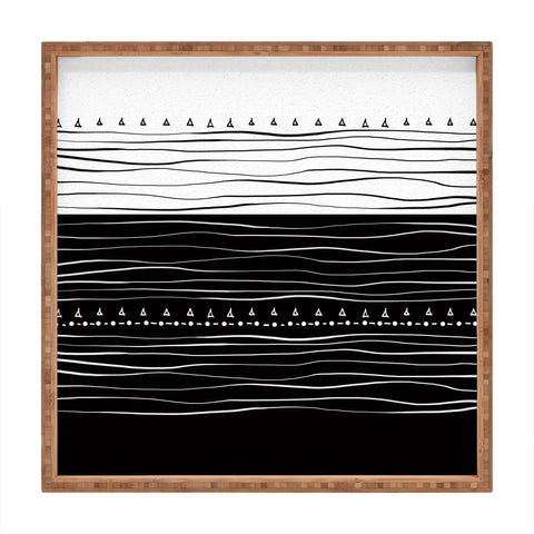 Viviana Gonzalez Black and white collection 01 Square Tray