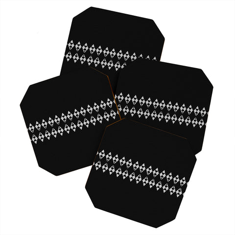 Viviana Gonzalez Black and white collection 03 Coaster Set